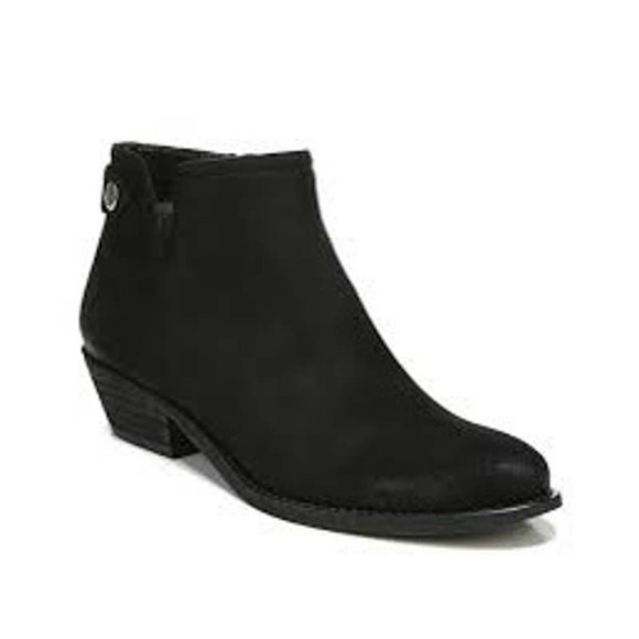 Zodiac black Madison ankle bootie shoe block heel almond toe autumn size 8.5 - Picture 1 of 9